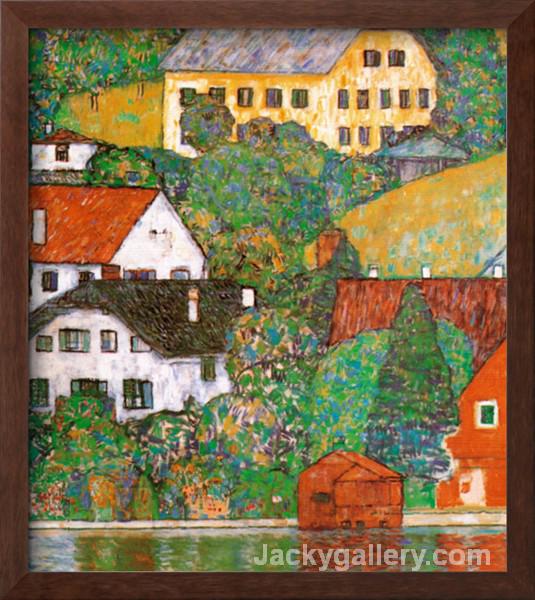 Houses at Unterach by Gustav Klimt paintings reproduction
